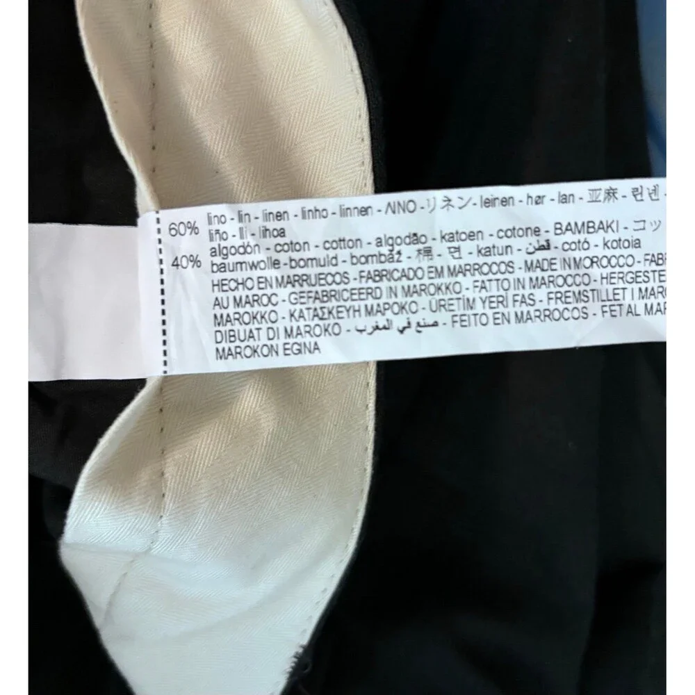 Men’s Zara Black Linen Blend Pants Size 36/30-PLEASE READ